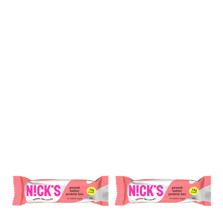 Zestaw: 2x N!CK'S Nicks Peanut Butter Protein Bar Baton proteinowy Masło Orzechowe 50g