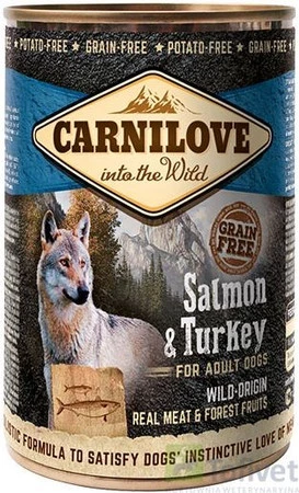 CARNILOVE Dog Adult Salmon / Turkey ŁOSOŚ INDYK 400g