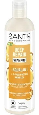 SZAMPON REGENERUJĄCY DO WŁOSÓW SUCHYCH I ZNISZCZONYCH SKWALAN I KOMPLEKS PROTEINOWY ECO 250 ml - SANTE