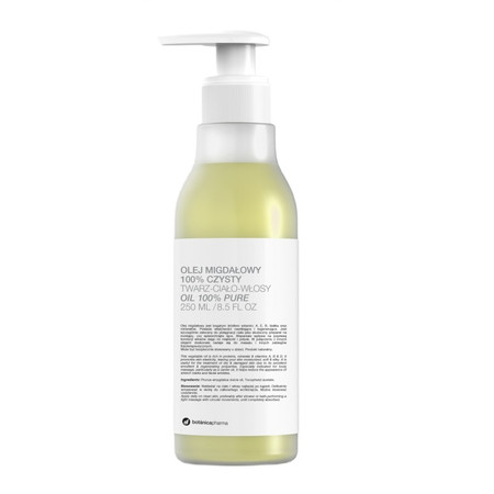  Olej migdałowy 100% czysty do twarzy ciała i włosów pompka 250ml