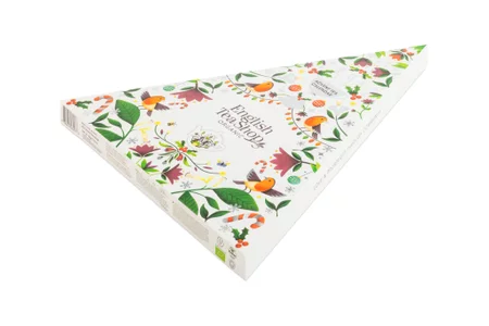 English Tea Shop, Herbata BIO Kalendarz Adwentowy Choinka Biała 13 smaków, 25 piramidek