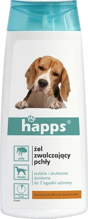 HAPPS Żel myjący zwalczający pchły u psa 150ml