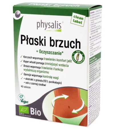 TABLETKI NA PŁASKI BRZUCH BIO 45 szt. - PHYSALIS