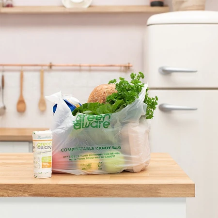 GreenAware, Kompostowalne reklamówki wielokrotnego użytku 30 L, 10 szt.