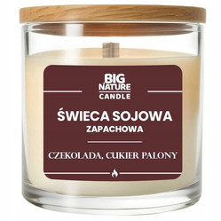 Big Nature Świeca sojowa o zap. Czekolada i Cukier Palony 225g