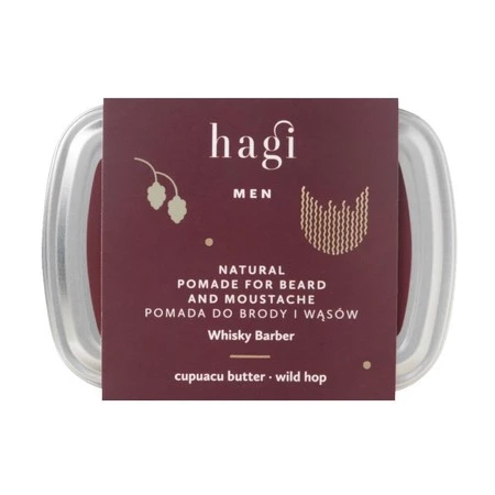 Hagi Men - Naturalna pomada do brody i wąsów Whisky Barber 70ml