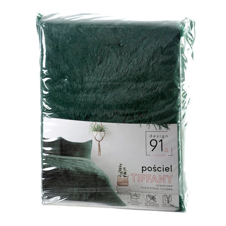 POŚCIEL D91 TIFFANY 220 X 200 CM CIEMNOZIELONY
