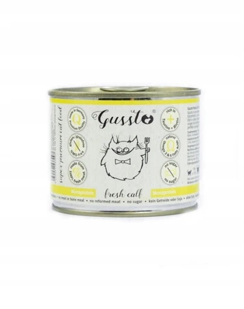 Gussto Fresh Calf cielęcina - karma mokra dla kota -  200g