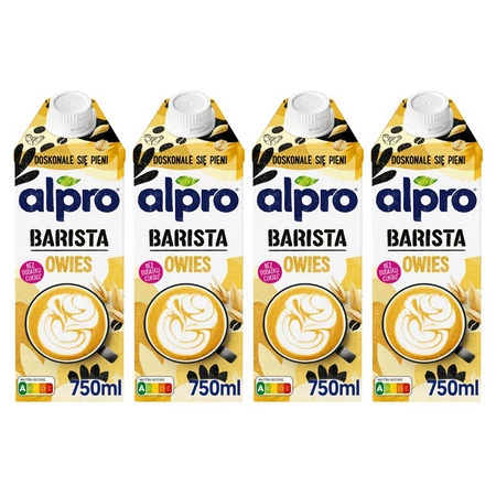 Zestaw 4x Alpro Napój Owsiany Barista  750ml