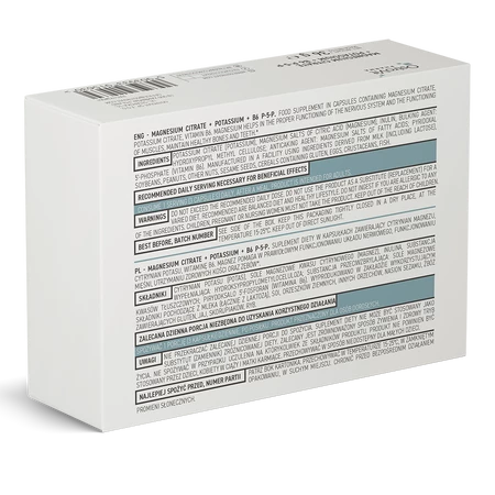 OstroVit Pharma Cytrynian Magnezu + Potas + B6 P-5-P - 60 kaps.