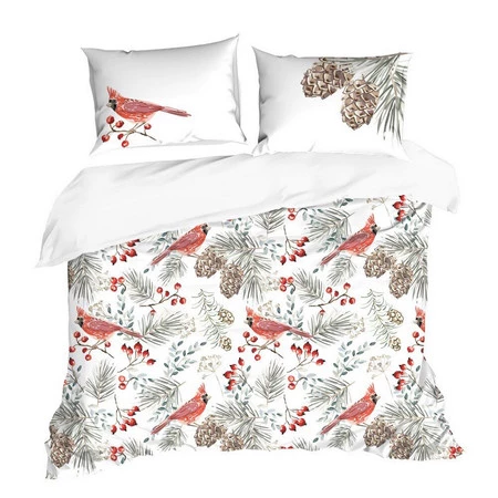 Komplet pościeli świątecznej Willow, 140 x 200 cm, Biały