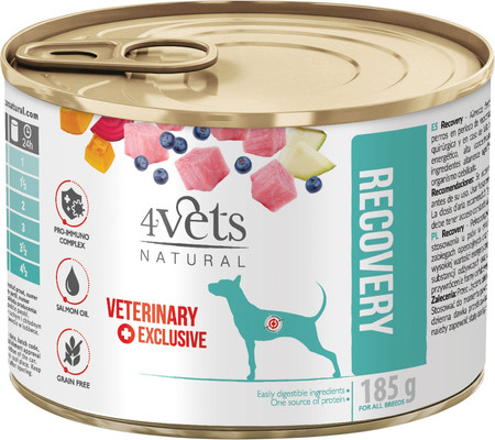 4VETS Natural RECOVERY dla psa w rekonwalescencji 185g