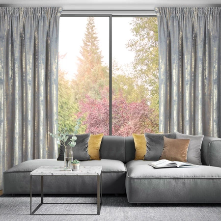 ZASŁONA GOTOWA RENIA NA TAŚMIE 140 X 270 CM SREBRNY