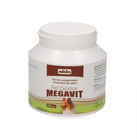 MIKITA MEGAVIT Pet Calcium na stawy i kości dla psów 150tabl.