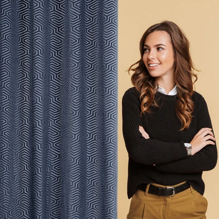 ZASŁONA GOTOWA INGA 140 X 250 CM GRANATOWY