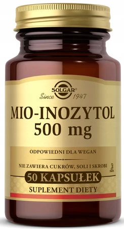 Solgar Mio-Inozytol 500 mg na wsparcie pracy mózgu 50 kaps.