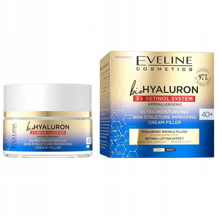 BioHyaluron 3 x Retinol ultranawilżający krem-filler poprawiający strukturę skóry 40+ 50ml