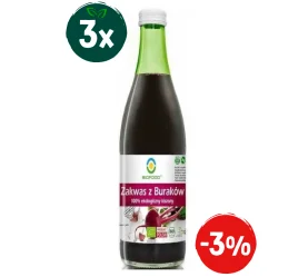 Zestaw: 3x ZAKWAS Z BURAKÓW KISZONYCH BEZGLUTENOWY BIO 500 ml - BIO FOOD