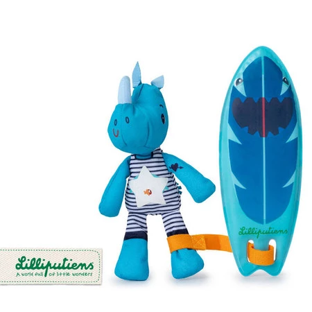 LILLIPUTIENS Magiczna przytulanka do kąpieli surfer Nosorożec Marius 12 m+
