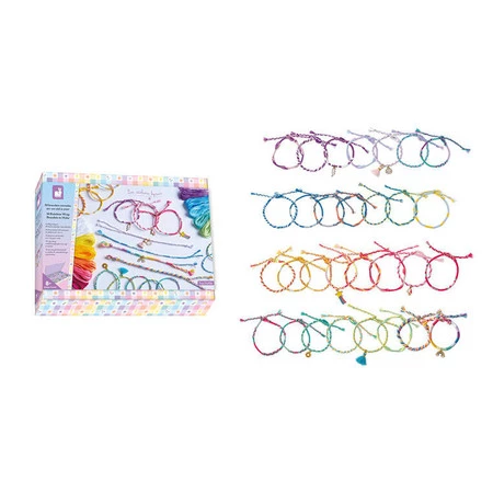 Janod Zestaw kreatywny do tworzenia biżuterii Tęczowe bransoletki 30 szt. 8+
