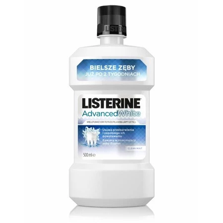 Johnson & Johnson − Listerine Advanced White, płyn do płukania jamy ustnej − 500 ml