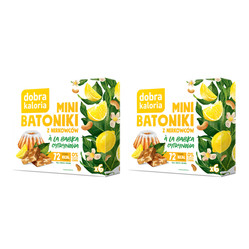 Zestaw: 2x Mini batoniki babka cytrynowa bez dodatku cukru 102 g