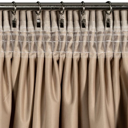 ZASŁONA GOTOWA ESTEL NA TAŚMIE 140 X 270 CM JASNOBEŻOWY