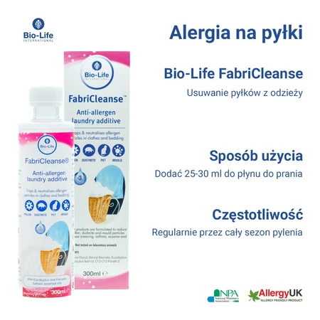 Bio-Life FabriCleanse, Antyalergiczny dodatek do prania, 300ml