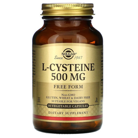Solgar L-Cysteine 500 mg wsparcie regeneracji i ochrony komórek 90 kaps.