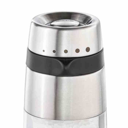 OXO-Młynek do soli stalowy, czarny, Good Grips