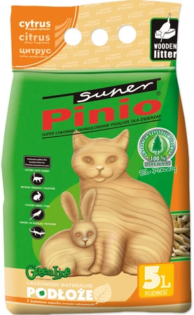 Super PINIO Cytrus Żwirek drewniany 5l