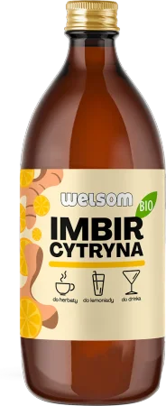WELSOM Sok Imbir Cytryna NFC bez cukru wegański 500ml BIO