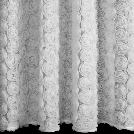 ZASŁONA GOTOWA ROSES 1 140 X 250 CM BIAŁY