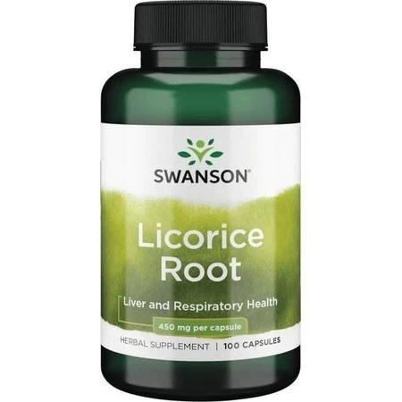 SWANSON Licorice Root 450mg, 100kaps. - Lukrecja