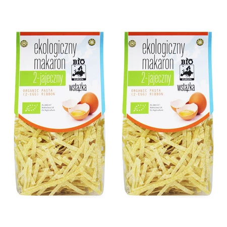 Zestaw 2x MAKARON (2-JAJECZNY) WSTĄŻKA BIO 250 g - BIO PLANET