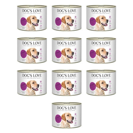 Zestaw 10x DOG'S LOVE Lamm - jagnięcina z dynią, morelą i ziemniakami (200g)
