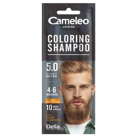 Men Coloring Shampoo szamponetka koloryzująca dla mężczyzn 5.0 Jasny Brąz 15ml