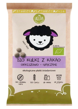 KULKI ORKISZOWO - GRYCZANE Z KAKAO BIO 160 g - HELPA