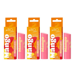 Zestaw: 3x beBIO Naturalny odżywczy balsam do ust z dodatkiem masła mango 5 g