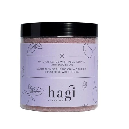 Hagi − Naturalny scrub do ciała z olejem z pestek śliwki i jojoba − 300 g