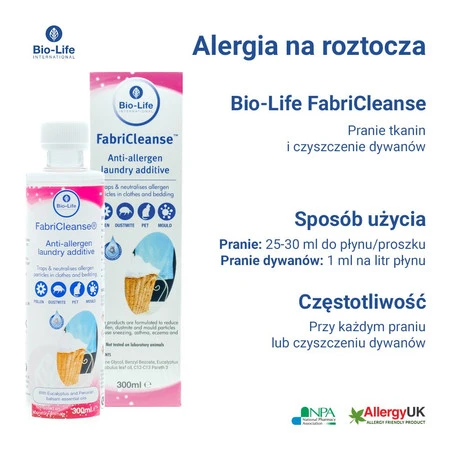 Bio-Life FabriCleanse, Antyalergiczny dodatek do prania, 300ml