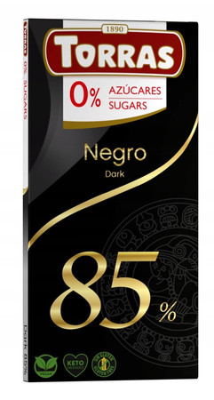 TORRAS CZEKOLADA GORZKA 85 % BEZ CUKRU BEZGLUTENOWA 75 g