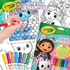 Crayola Kolorowanka dla dzieci z łamigłówkami i flamastrami Koci Domek Gabi 3+