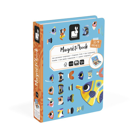 Janod Magnetyczna układanka Tropikalne ryby Magnetibook 3+