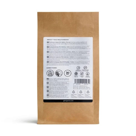 Georganics, Naturalne tabletki do płukania jamy ustnej Activated Charcoal, 720 tabletek