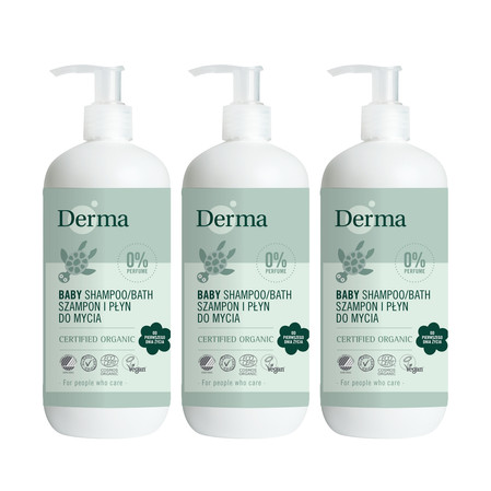 Zestaw: 3x Derma Eco Baby mydło i szampon do ciała 250ml
