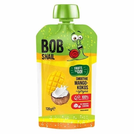 Smoothie mango-kokos-cytryna bez dodatku cukru Bob Snail, 120g