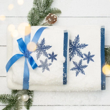 Ręcznik Świateczny Carol01 70 x 140 cm, Biały