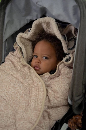 Lodger Wodoodporny zimowy śpiworek do wózka jasnobeżowy Taslon Birch