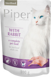 DOLINA NOTECI PIPER Animals Kot Sterilised z Królikiem 100g